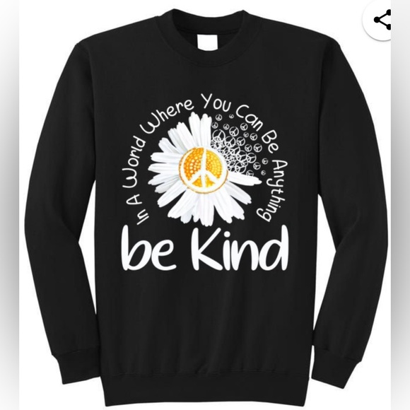 PLUS SIZE FLORAL BE KIND SWEATSHIRT - Picture 9 of 9
